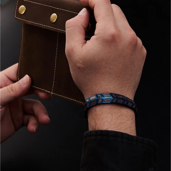 Bracciale blu e noce