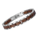 Bracciale Acciaio e Legno