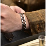 Bracciale Acciaio e Legno