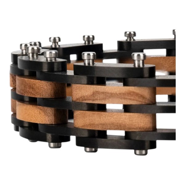 Bracciale a catena e legno di Ulivo