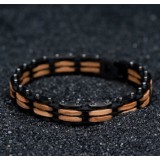 Bracciale a catena e legno di Ulivo