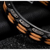 Bracciale a catena e legno di Ulivo