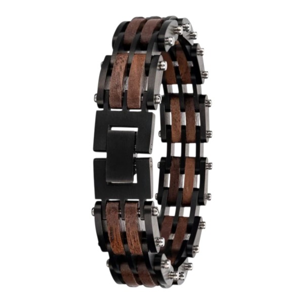 Bracciale a Catena in Legno di Noce