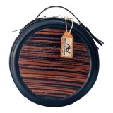 Kelly - Borsa colore nero in legno di Zebrano scuro