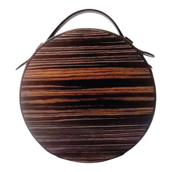 Kelly - Borsa colore nero in legno di Zebrano scuro