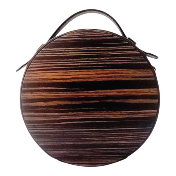 Kelly - Borsa colore nero in legno di Zebrano scuro